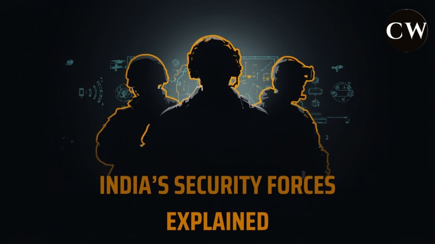India’s Security Forces explained featuring CAPFs, Special Forces and Intelligence Agencies in India with security personnel illustration and national security theme thumbnail
