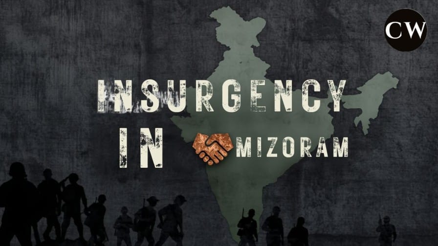 Insurgency in Mizoram featuring the 1966 MNF uprising, causes of insurgency, and the Mizoram Peace Accord 1986 – Internal Security topic for UPSC and JKAS preparation